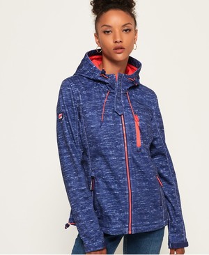 Superdry Hooded SD-Windtrekker Női Kabát Sötétkék/Korall | IZFPB7406